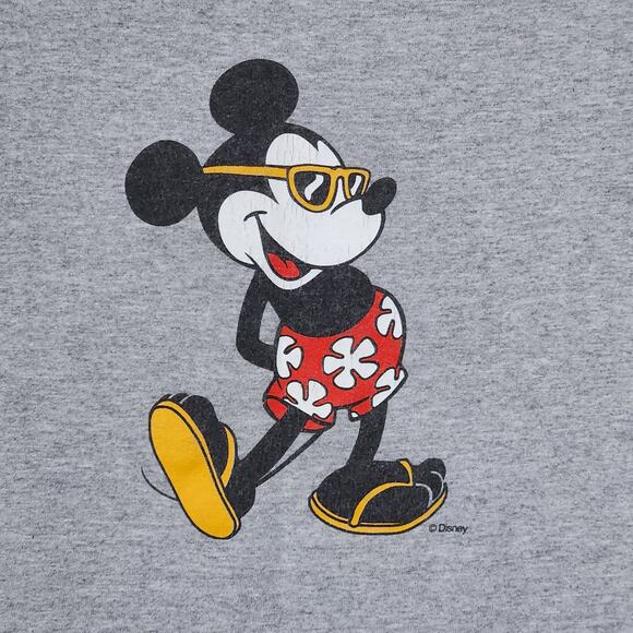 Vintage Mickey Mouse T-Shirt Small Grey 2005 Tropical Trunks Sunglasses - Picture 2 of 7